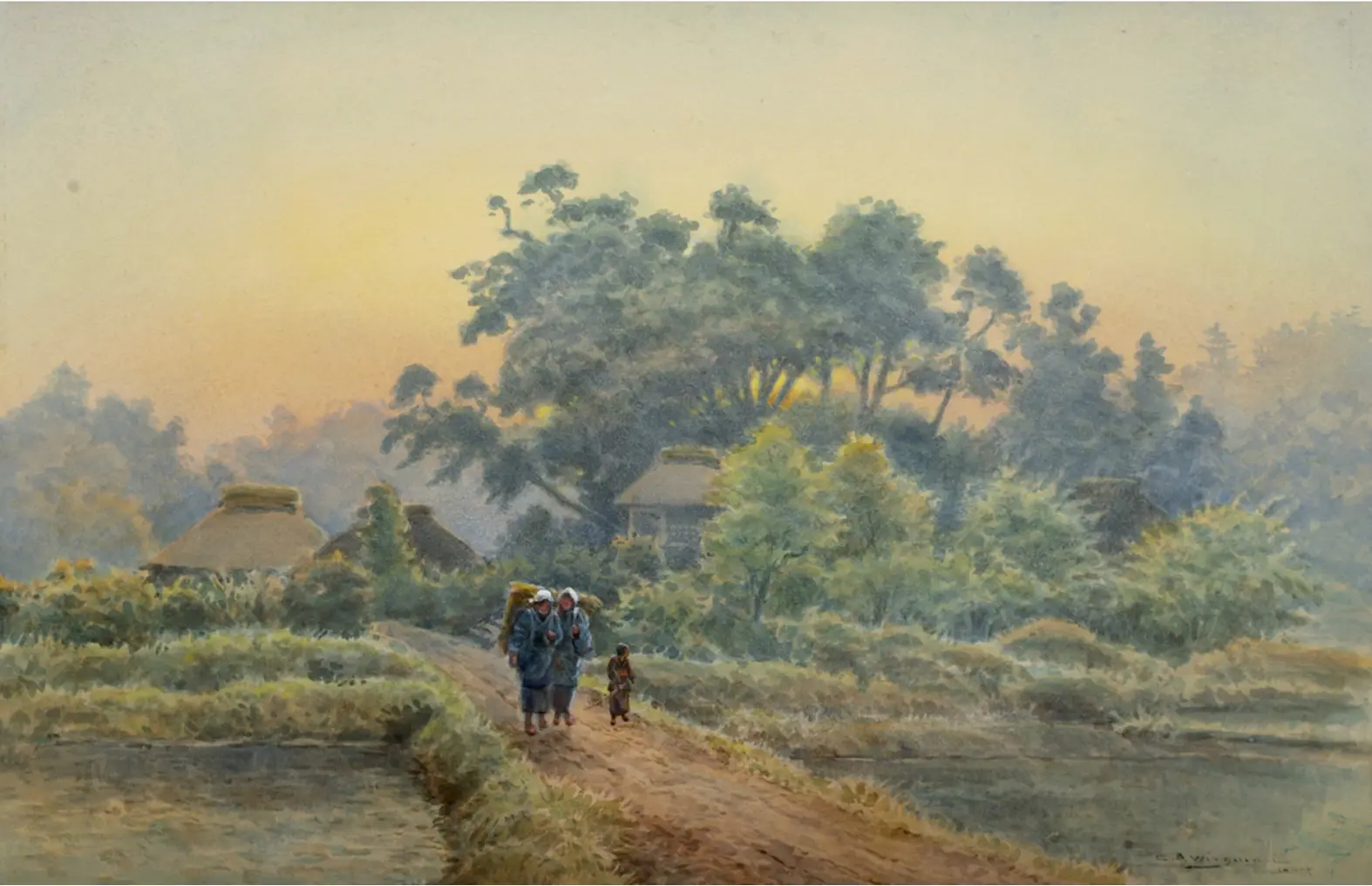 小澤一郎（ワーグマンJr.）《風景》1904年田中コレクション